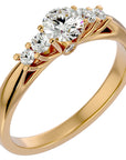 Inel De Logodnă Elysee din Aur 14k cu Moissanite Pavé De 0.69 ct din 14k Aur Galben - Castelo.ro