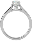 Inel De Logodnă Solitaire Pavé din Aur 14k cu Diamante Create în Laborator de 0.92 ct din 14k Aur Alb - Castelo.ro