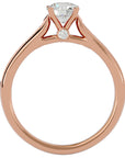 Inel De Logodnă Solitaire Pavé cu Moissanite de 0.92 ct din 18k Aur Roz - Castelo.ro