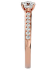 Inel De Logodnă Solitaire Pavé din Aur 14k cu Diamante Create în Laborator de 0.92 ct din 14k Aur Roz - Castelo.ro