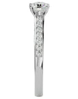 Inel De Logodnă Solitaire Pavé cu Moissanite de 0.92 ct din Platina - Castelo.ro