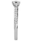 Inel De Logodnă Solitaire Pavé cu Diamante Naturale de 0.92 ct din Platina - Castelo.ro