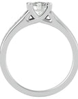 Inel De Logodnă Solitaire Pavé din Aur 14k cu Diamante Create în Laborator de 0.77 ct din 14k Aur Alb - Castelo.ro