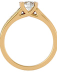 Inel De Logodnă Solitaire Pavé cu Moissanite de 0.77 ct din 18k Aur Galben - Castelo.ro