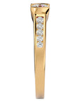 Inel De Logodnă Solitaire Pavé cu Moissanite de 0.77 ct din 18k Aur Galben - Castelo.ro
