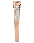 Inel De Logodnă Solitaire Pavé cu Moissanite de 0.77 ct din 18k Aur Roz - Castelo.ro
