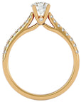 Inel De Logodnă Solitaire Pavé din Aur 14k cu Diamante Naturale de 0.85 ct din 14k Aur Galben - Castelo.ro