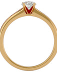 Inel De Logodnă Solitaire Pavé din Aur 14k cu Diamante Create în Laborator de 0.35 ct din 14k Aur Galben - Castelo.ro
