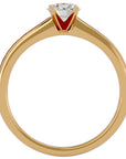 Inel De Logodnă Solitaire Pavé din Aur 14k cu Diamante Naturale de 0.35 ct din 14k Aur Galben - Castelo.ro