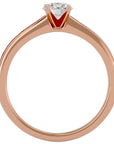 Inel De Logodnă Solitaire Pavé din Aur 14k cu Diamante Naturale de 0.35 ct din 14k Aur Roz - Castelo.ro