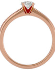 Inel De Logodnă Solitaire Pavé din Aur 14k cu Diamante Naturale de 0.35 ct din 14k Aur Roz - Castelo.ro
