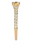 Inel De Logodnă Solitaire Pavé din Aur 14k cu Diamante Naturale de 0.81 ct din 14k Aur Galben - Castelo.ro