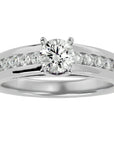 Inel De Logodnă Voix d'Ange Pavé cu Moissanite de 0.89 ct din Platina - Castelo.ro