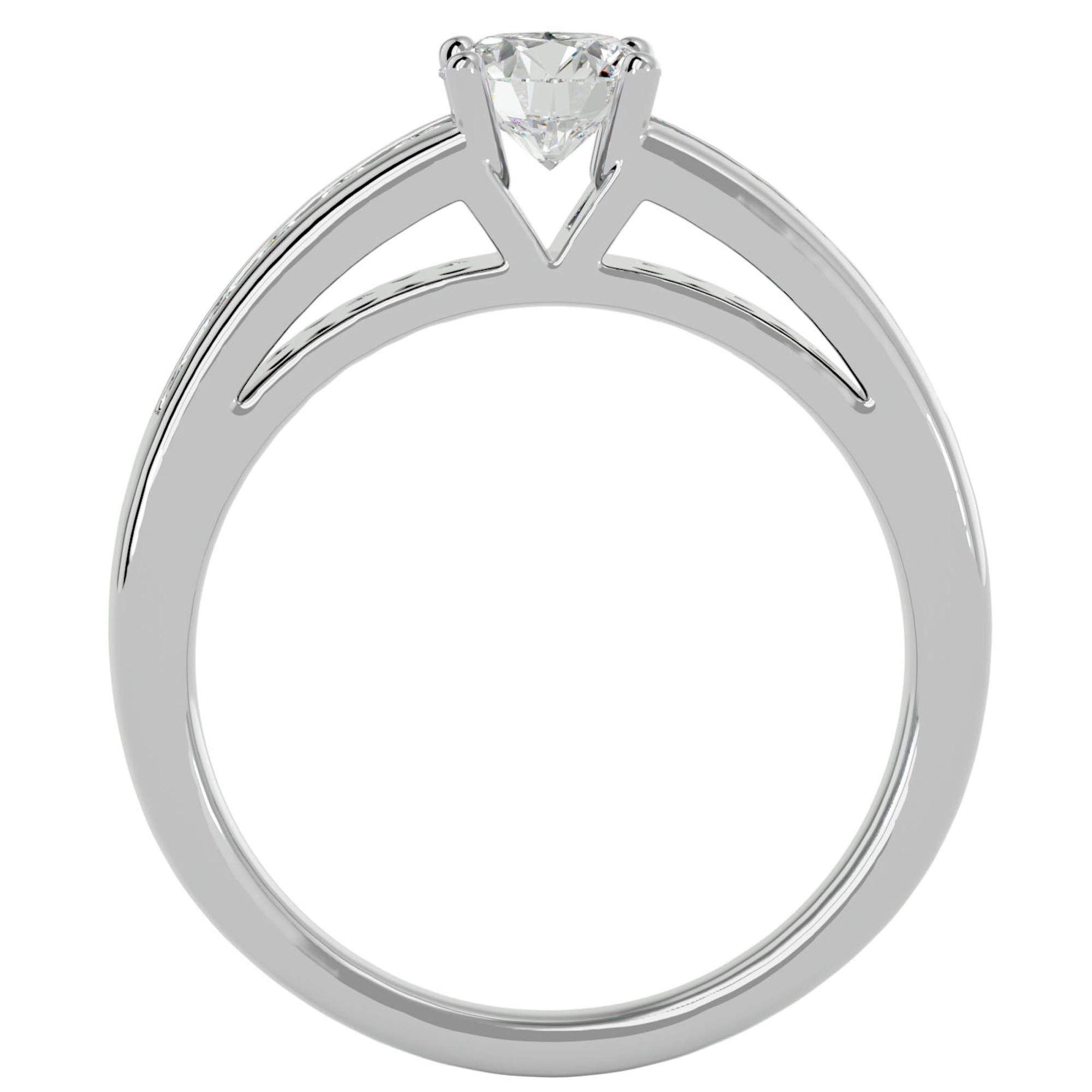 Inel De Logodnă Voix d'Ange Pavé cu Diamante Create în Laborator de 0.89 ct din Platina - Castelo.ro