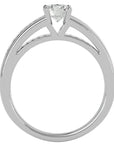 Inel De Logodnă Voix d'Ange Pavé cu Diamante Create în Laborator de 0.89 ct din Platina - Castelo.ro