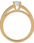 Inel De Logodnă Voix d'Ange Pavé din Aur 14k cu Moissanite de 0.89 ct din 14k Aur Galben - Castelo.ro