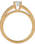 Inel De Logodnă Voix d'Ange Pavé din Aur 14k cu Diamante Create în Laborator de 0.89 ct din 14k Aur Galben - Castelo.ro