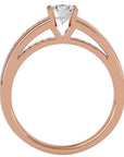 Inel De Logodnă Voix d'Ange Pavé din Aur 14k cu Diamante Create în Laborator de 0.89 ct din 14k Aur Roz - Castelo.ro