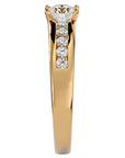 Inel De Logodnă Voix d'Ange Pavé din Aur 14k cu Moissanite de 0.89 ct din 14k Aur Galben - Castelo.ro