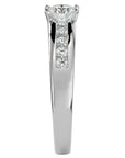 Inel De Logodnă Voix d'Ange Pavé cu Moissanite de 0.89 ct din Platina - Castelo.ro
