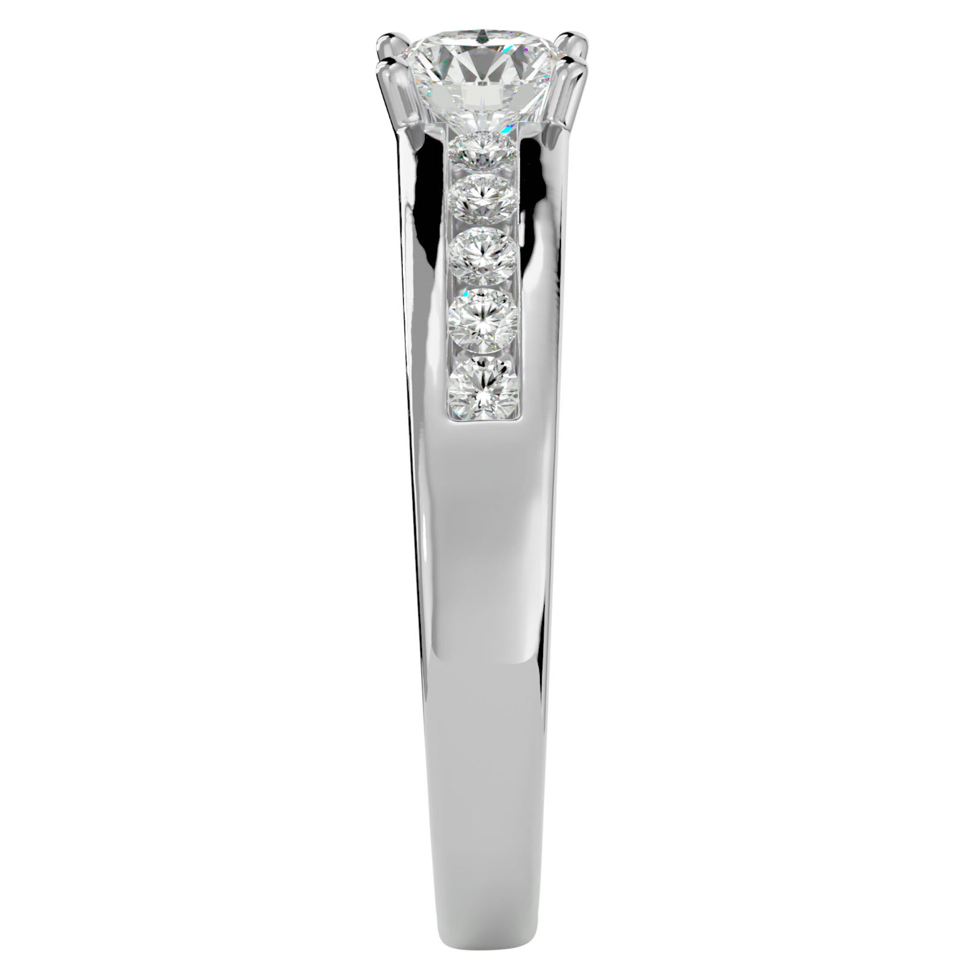 Inel De Logodnă Voix d'Ange Pavé cu Diamante Create în Laborator de 0.89 ct din Platina - Castelo.ro