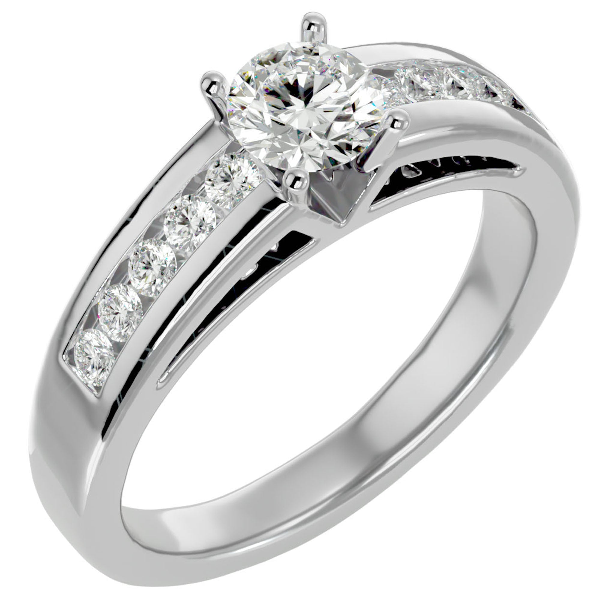 Inel De Logodnă Voix d'Ange Pavé cu Diamante Create în Laborator de 0.89 ct din Platina - Castelo.ro
