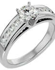 Inel De Logodnă Voix d'Ange Pavé cu Moissanite de 0.89 ct din Platina - Castelo.ro