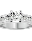 Inel De Logodnă Serene Pavé cu Diamante Naturale de 0.97 ct din Platina - Castelo.ro
