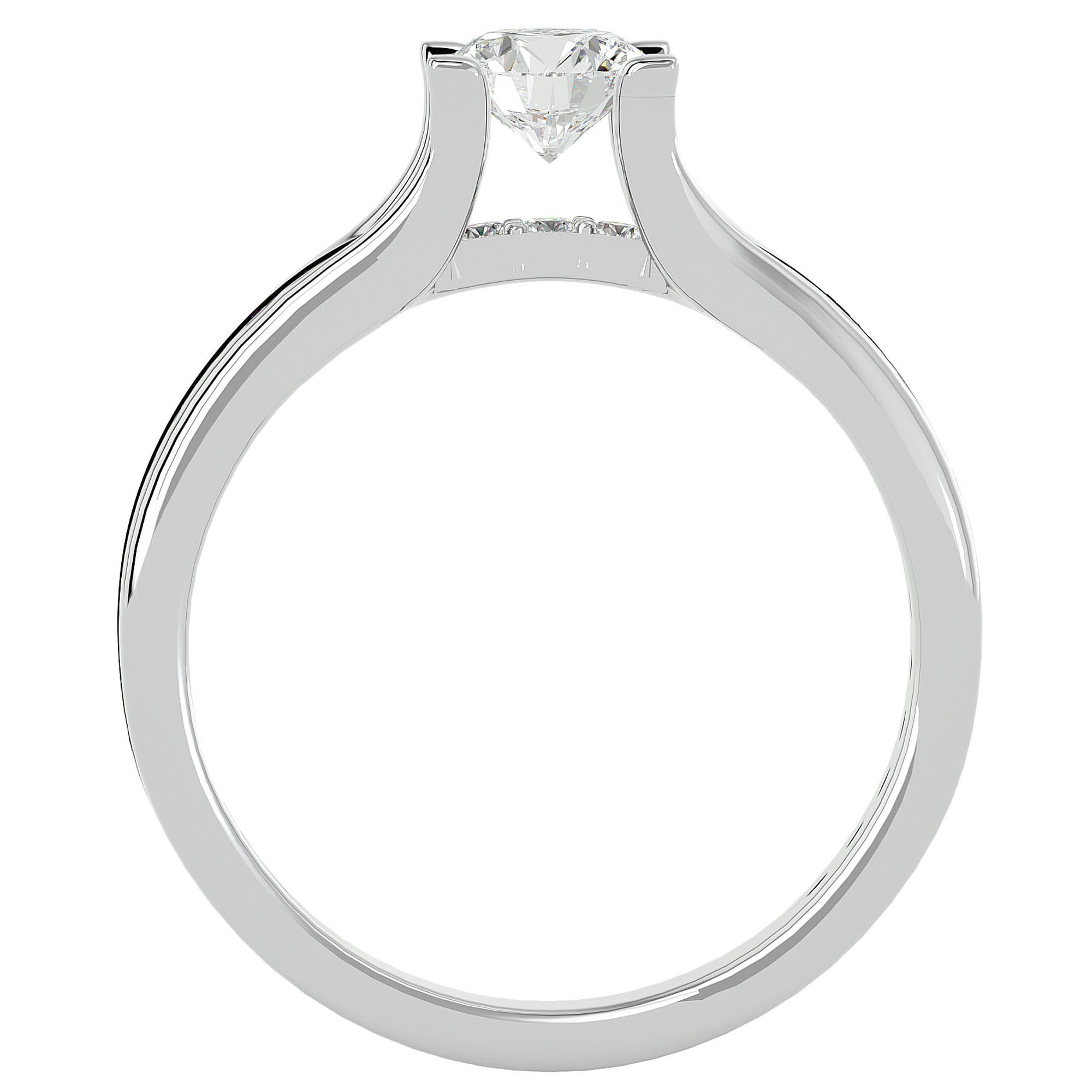 Inel De Logodnă Serene Pavé cu Diamante Create în Laborator de 0.97 ct din Platina - Castelo.ro
