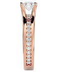 Inel De Logodnă Serene Pavé cu Diamante Naturale de 0.97 ct din 18k Aur Roz - Castelo.ro