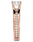 Inel De Logodnă Serene Pavé din Aur 14k cu Diamante Create în Laborator de 0.97 ct din 14k Aur Roz - Castelo.ro