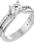 Inel De Logodnă Serene Pavé cu Moissanite de 0.97 ct din Platina - Castelo.ro
