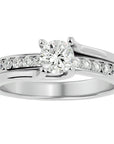 Inel De Logodnă Solitaire Pavé Doré cu Diamante Create în Laborator de 0.96 ct din Platina - Castelo.ro