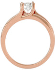 Inel De Logodnă Solitaire Pavé Doré cu Diamante Naturale de 0.96 ct din 18k Aur Roz - Castelo.ro