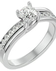 Inel De Logodnă Solitaire Pavé Doré cu Diamante Create în Laborator de 0.96 ct din Platina - Castelo.ro