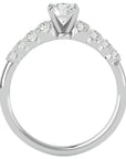 Inel De Logodnă Solitaire Pavé Royal cu Moissanite de 1.10 ct din Platina - Castelo.ro