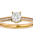 Inel De Logodnă Chant de Mer Pavé din Aur 14k cu Diamante Naturale de 0.78 ct din 14k Aur Galben - Castelo.ro