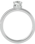 Inel De Logodnă Chant de Mer Pavé cu Moissanite de 0.78 ct din Platina - Castelo.ro