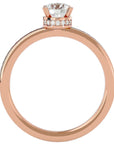Inel De Logodnă Chant de Mer Pavé cu Diamante Create în Laborator de 0.78 ct din 18k Aur Roz - Castelo.ro