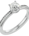 Inel De Logodnă Chant de Mer Pavé cu Moissanite de 0.78 ct din Platina - Castelo.ro