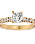Inel De Logodnă Brise Océane Pavé din Aur 14k cu Diamante Create în Laborator de 1.17 ct din 14k Aur Galben - Castelo.ro