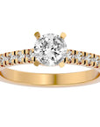 Inel De Logodnă Brise Océane Pavé din Aur 14k cu Diamante Create în Laborator de 1.17 ct din 14k Aur Galben - Castelo.ro