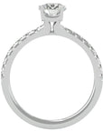 Inel De Logodnă Brise Océane Pavé din Aur 14k cu Moissanite de 1.17 ct din 14k Aur Alb - Castelo.ro