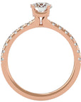 Inel De Logodnă Brise Océane Pavé din Aur 14k cu Moissanite de 1.17 ct din 14k Aur Roz - Castelo.ro
