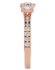 Inel De Logodnă Brise Océane Pavé din Aur 14k cu Moissanite de 1.17 ct din 14k Aur Roz - Castelo.ro
