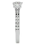 Inel De Logodnă Brise Océane Pavé din Aur 14k cu Moissanite de 1.17 ct din 14k Aur Alb - Castelo.ro