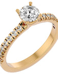 Inel De Logodnă Brise Océane Pavé din Aur 14k cu Diamante Create în Laborator de 1.17 ct din 14k Aur Galben - Castelo.ro