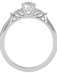 Inel De Logodnă Ode à la Rose Pavé din Aur 14k cu Diamante Create în Laborator de 0.84 ct din 14k Aur Alb - Castelo.ro