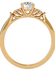 Inel De Logodnă Ode à la Rose Pavé cu Moissanite de 0.84 ct din 18k Aur Galben - Castelo.ro