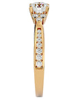 Inel De Logodnă Ode à la Rose Pavé din Aur 14k cu Diamante Create în Laborator de 0.84 ct din 14k Aur Galben - Castelo.ro